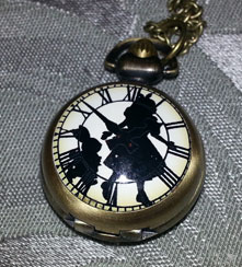 Alice In Wonderland Pocket Watch Necklace